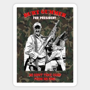 Burt For President - camo Magnet